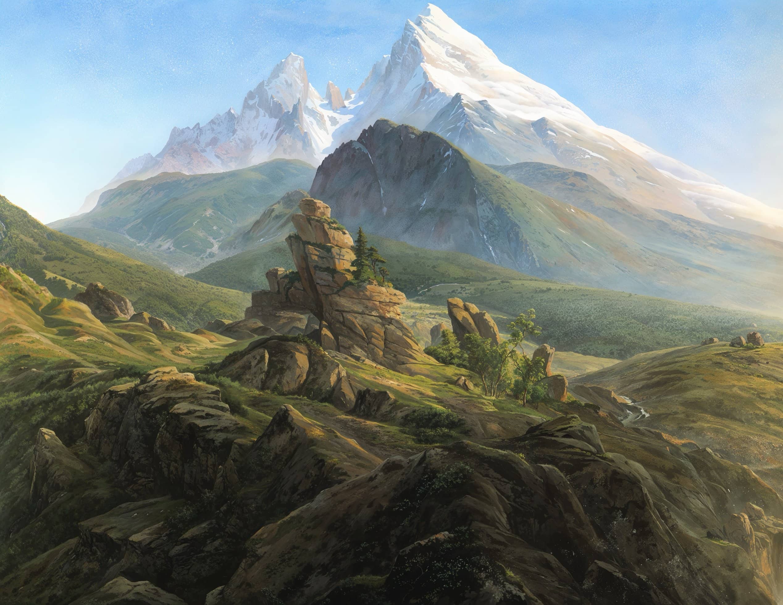 Mountain landscape background